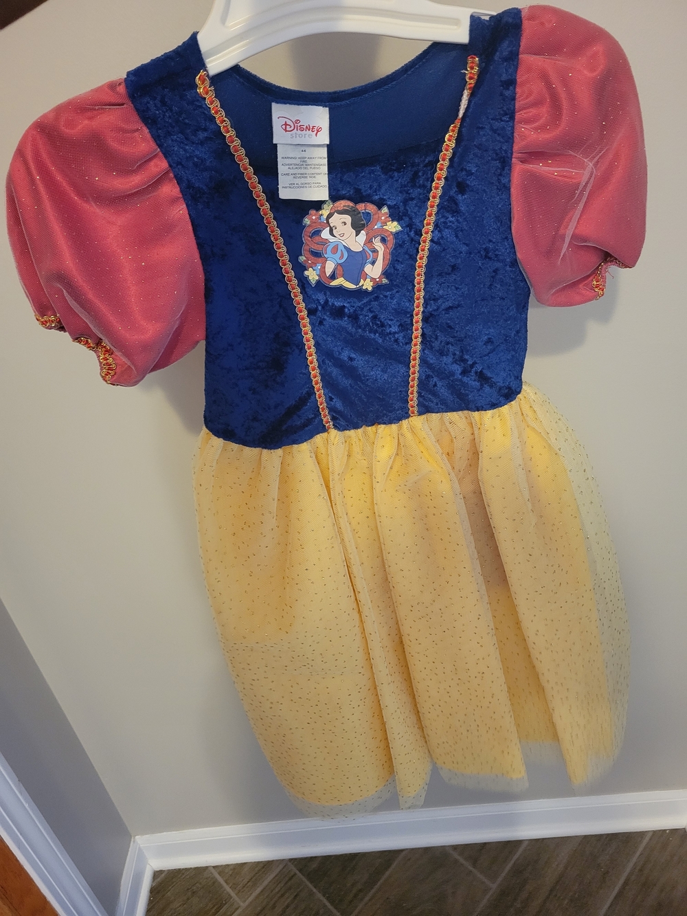 Disney Snow White Dress Costume in Blue, Red & Yellow